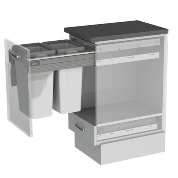 CMW Multi Bin White 36L (2X18L) 368mm W x 506mm D x 470mm H 400mm