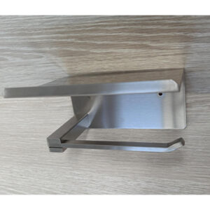 Toilet Roll Holder with Shelf Matte Chrome